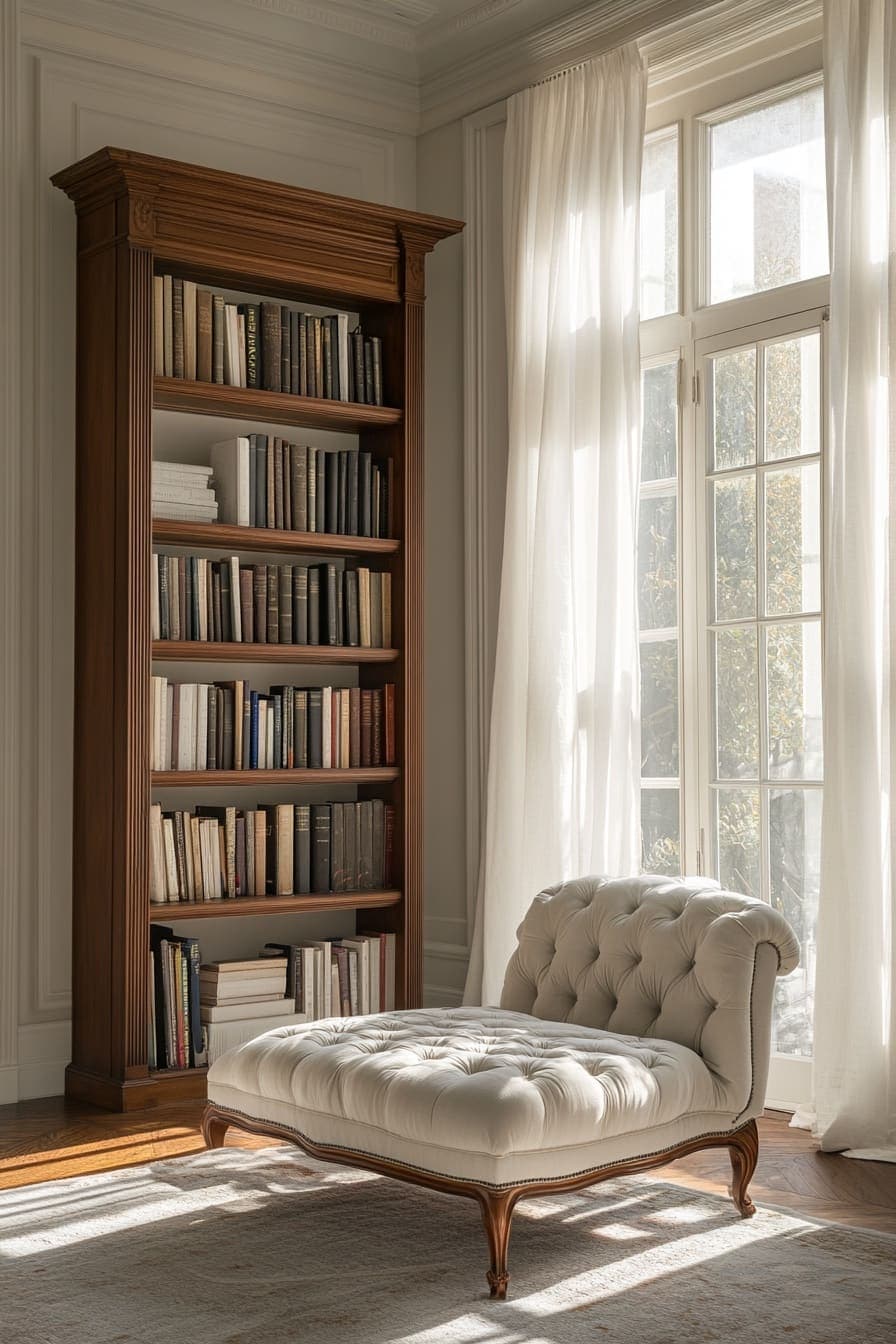 Light academia library aesthetic